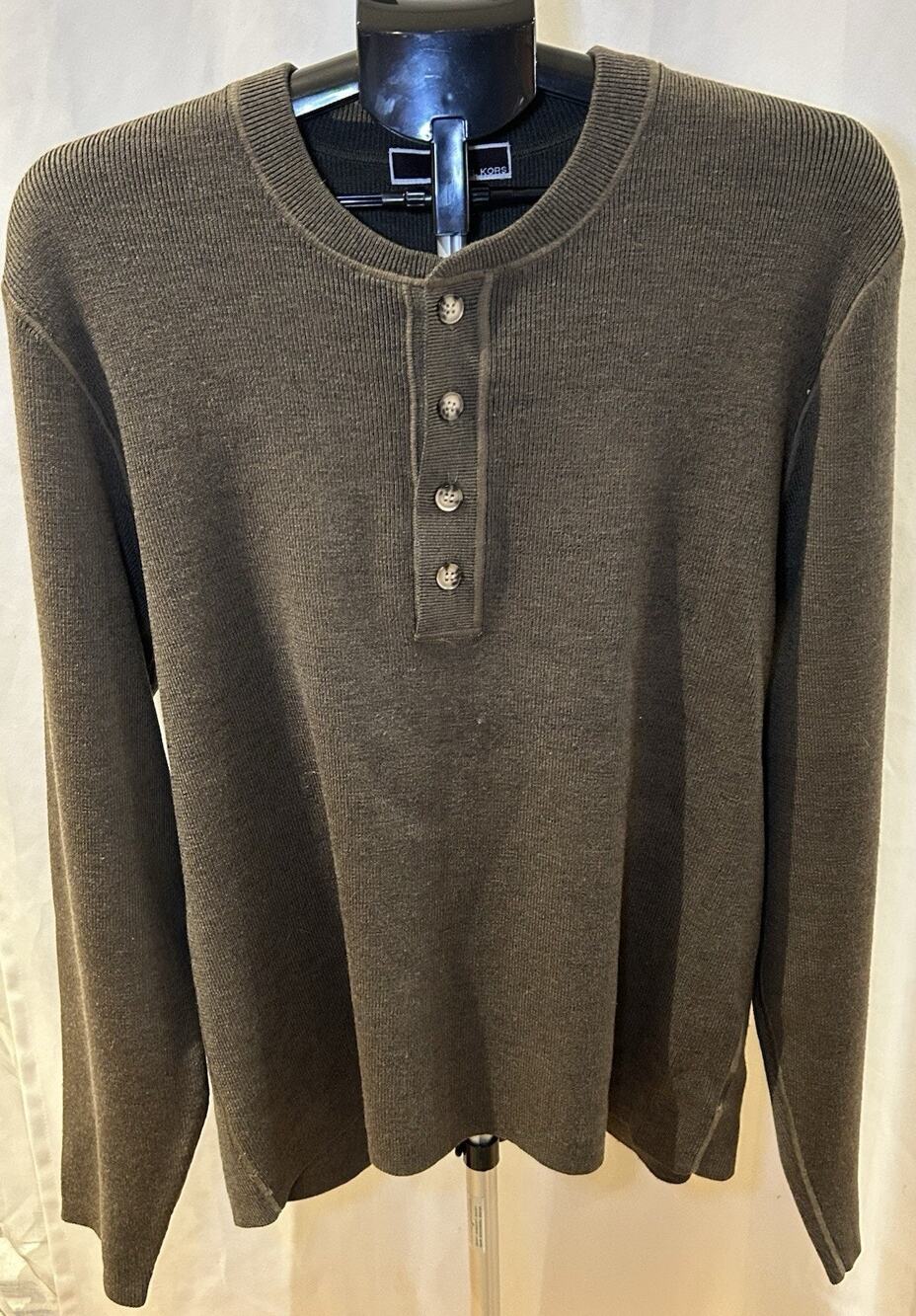 Michael Kors Green Henley Shirt Men's size XL
